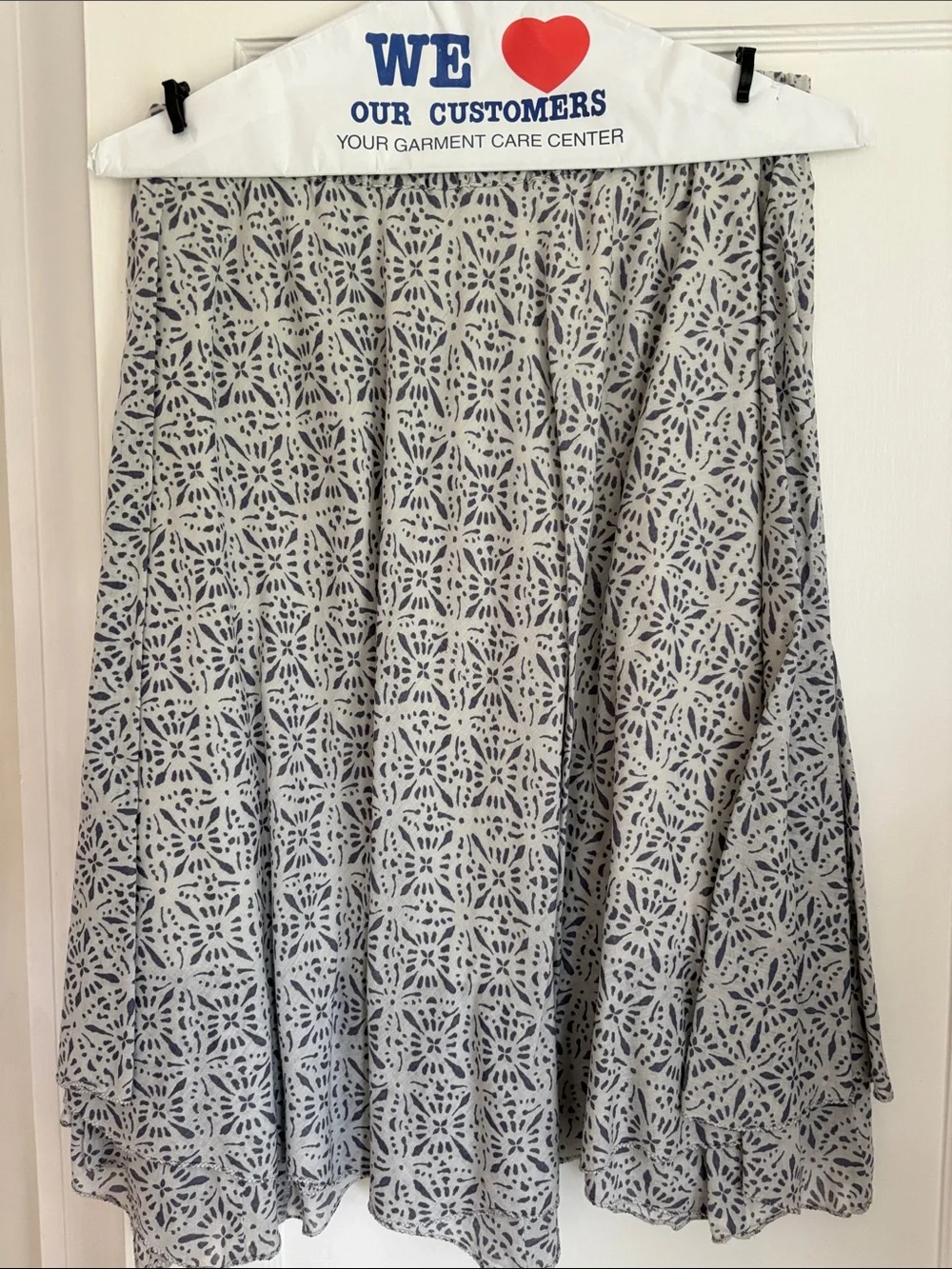 Garnet Hill Cotton print lined skirt, Sz. S. - Picture 3 of 4